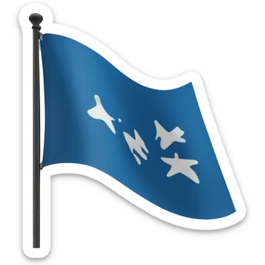  a Text "FREE" on a flag with blue unique color sticker