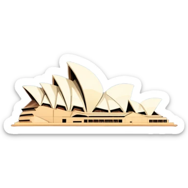 Sydney Opera House with fireworks and water reflections sticker