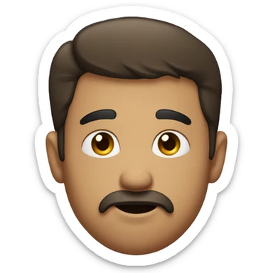 Man with pouting face,  tilak on forehead and showing fist sticker