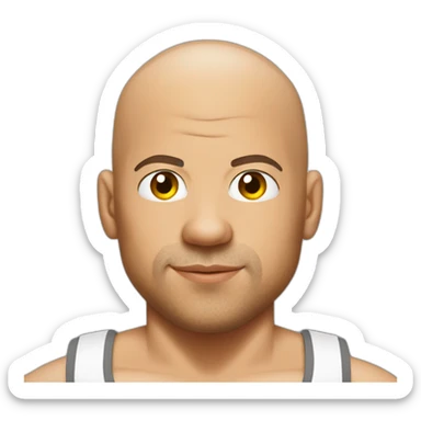 Vin diesel in tanktop sticker