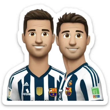 Ronaldo marche sur messi sticker