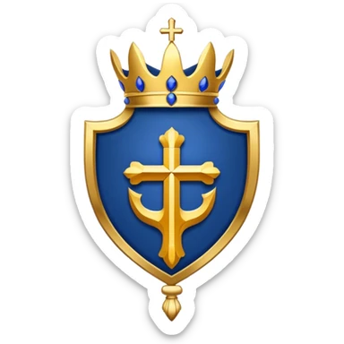 Bishop's emblem with a touch of dark blue sticker
