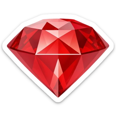 Red diamond shape sticker