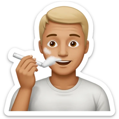 Guy snorting cocaine emoji sticker