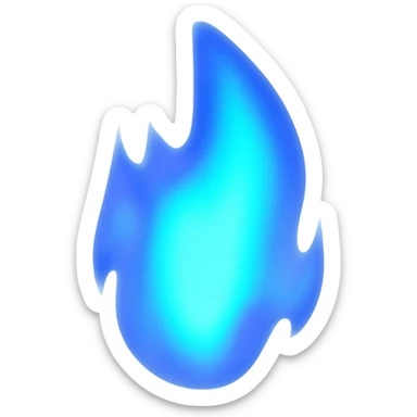 Blue flame sticker