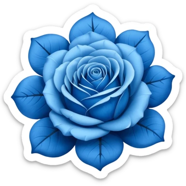 Blue rosee emoji sticker