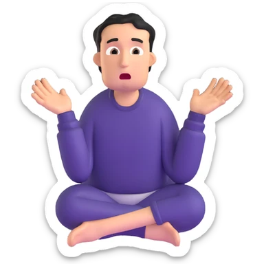 anxious man desperately begging and pleading expression saying please don't leave me sticker