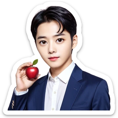 구성 참조 이미지는 아이섀도우이다. 구성 참조 이미지의 아이섀도우를 ios 이모지의 느낌으로 만들어줘. 스타일 참조이미지에 있는 이모지처럼 외관은 단순하고 명암도 단순하면서 부드럽게 넣어줘. 대비는 강하지않고 디테일을 잘 살려서 이모지느낌이 나도록 만들어줘. 아이섀도우는 구성참조이미지의 형태를 똑같이 따라하고. 재질은 투명한 플라스틱이야. 싱글섀도우는 브라운 컬러야. 싱글섀도우에는 별이 여러개가 모양으로 음각이 있고 그 밑에는 ETUDE라고 음각으로 적혀있어. sticker