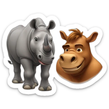 alf and a rhinoceros sticker
