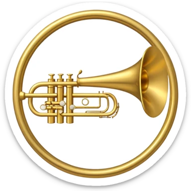 Trombone Inside a circle sticker