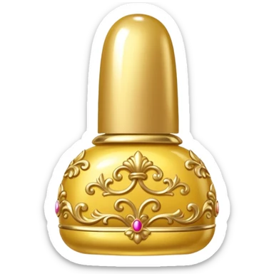 gold rococo wine inflatable puffy nail polish sticker
