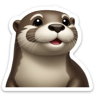 otter happy sticker