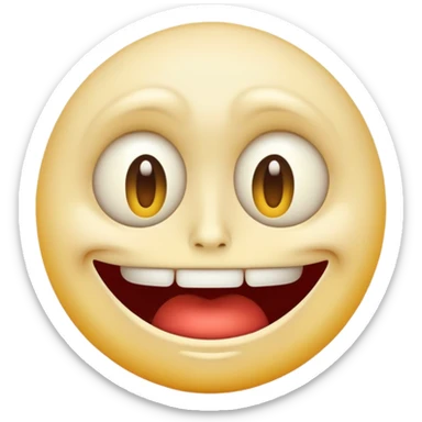 unsettling freaky emoji with distorted face sticker