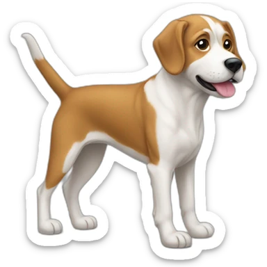 Un chien qui lèche une barre sticker