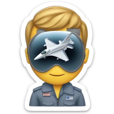 Jet engine man of air force sticker