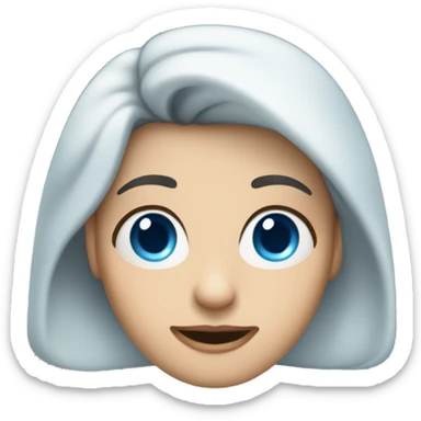 Frau mit blauen Augen und schwarzen Haaren sticker