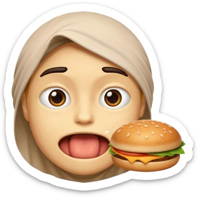 Dramatically hungry sticker