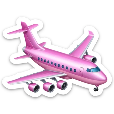 avión rosa sticker