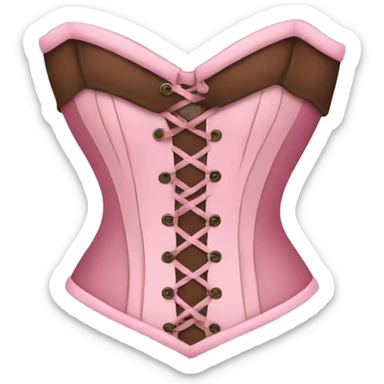 Cute pink and brown corset sticker