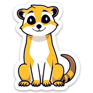 Dangon with a meerkat  sticker