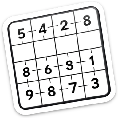 sudoku puzzle sticker