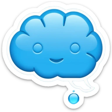 Minimalistic flat vector icon, iOS style, thin black contour on white background. Chat bubble with small AI brain symbol inside. Clean, no text, no shadows sticker