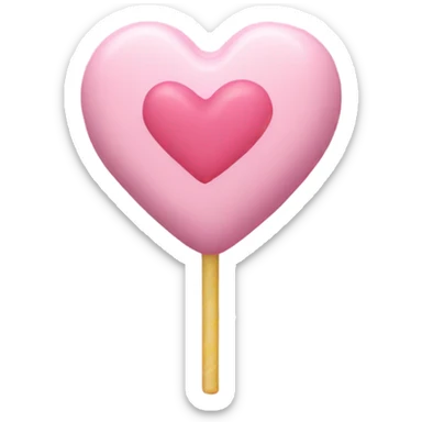 Pastel pink heart shaped candy sticker