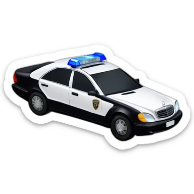 mercedes Police car sticker