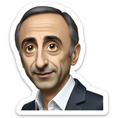 Éric Zemmour serrant la main à un africain sticker