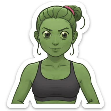 Girl doing pilates sticker