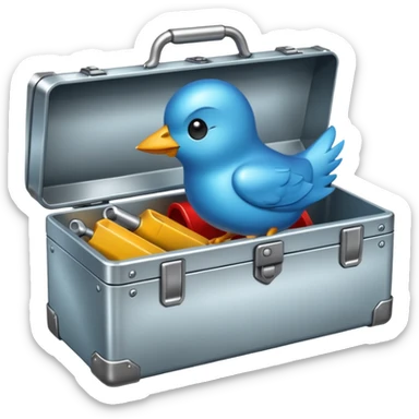 twitter with a toolbox sticker