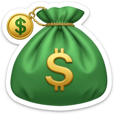 money bag emoji with £ sign sticker
