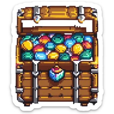 treasure chest overflowing with treasure sticker