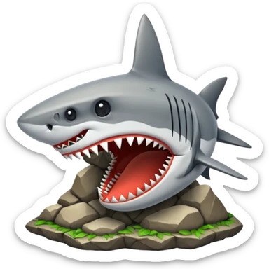 Shark Tooth Fossilized Imprints sticker