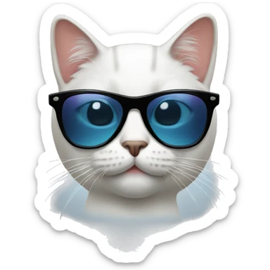 Cat with sunglasses sticker