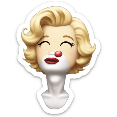 marilyn monroe send kiss with his mouth sticker