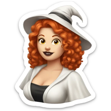 Curvy redhead sfw Halloween sticker