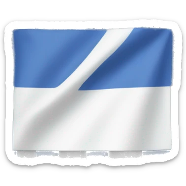 Blue flag with white ring in center sticker