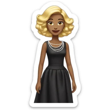 Women with chanel dress sticker