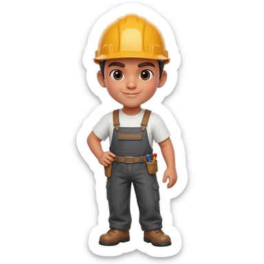 Filipino man Glass Supplier With Helmet and shoes pants  sticker