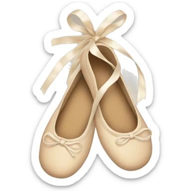 beige ballet shoes sticker