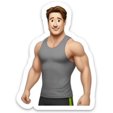 brendan fraser going to gym sticker