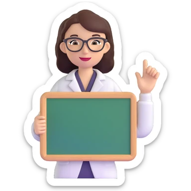 profesora with blackboard sticker