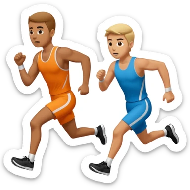 A person running because is robber sticker