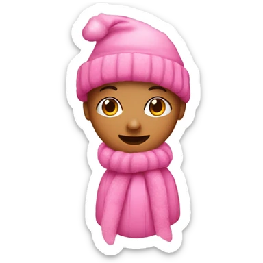 Pink Christmas sticker