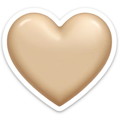 Beige heart sticker