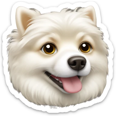 White Pomeranian with beige spots  sticker