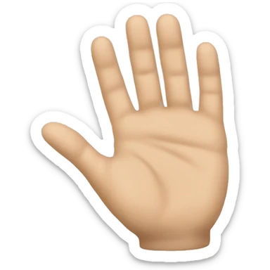 Generate emoji side view of the hand palm. Side view  sticker
