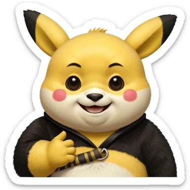 Pickachu and Kung fu panda po sticker