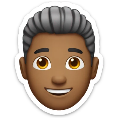 Happy person with a fade haircut sticker